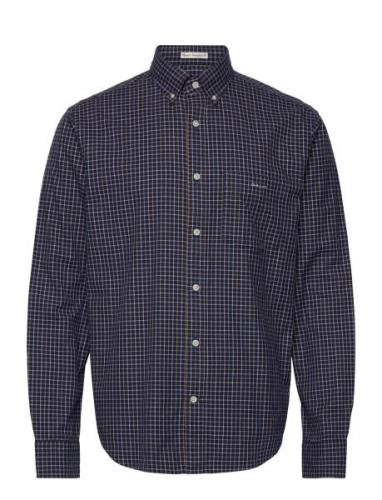 Reg Jaspe Tattersall Shirt GANT Navy