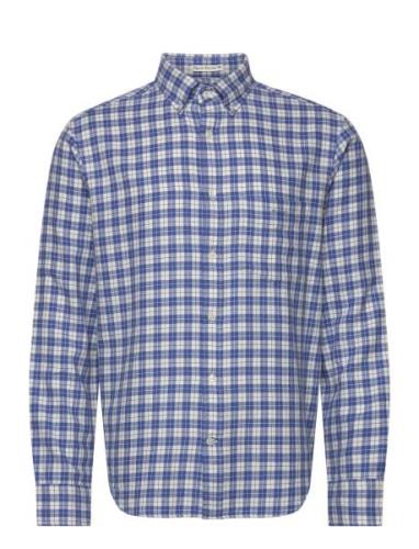 Reg Flannel Check Shirt GANT Blue