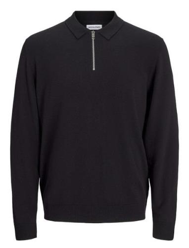 Jjeemil Knit Polo Half Zip Ls Noos Jack & J S Black