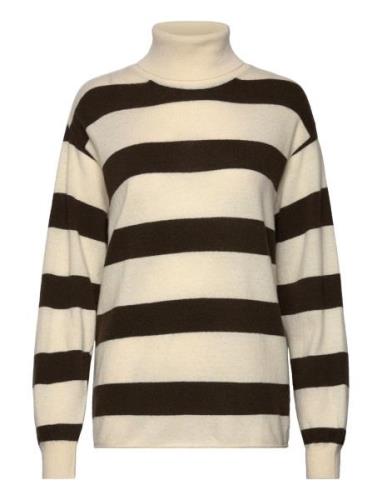 Eco Wool Stripe Kally Sweater Mads Nørgaard Cream