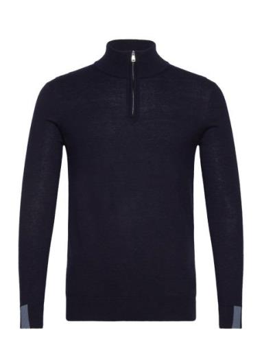 Mmgadam Soft Zip Turtle Neck Knit Mos Mosh Gallery Navy