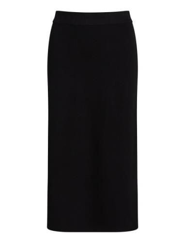 Viscose-Blend Knitted Midi Skirt, Sona Ivo Nikkolo Black