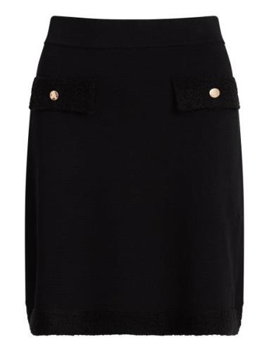 Viscose-Blend Knitted Short Skirt, Simona Ivo Nikkolo Black