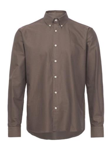 Cotton Oxford Sune Stripe Shirt Bd Mads Nørgaard Brown