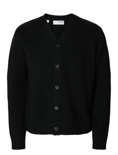 Slhcody Ls Knit Relaxed Cardigan Selected Homme Black