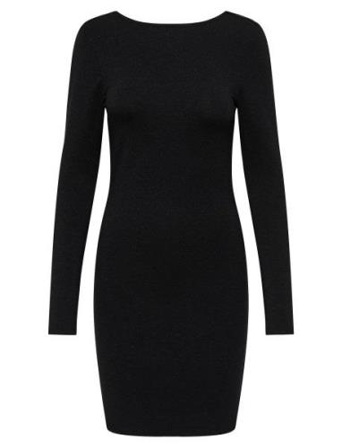 Onlroma L/S Round Back Dress Jrs ONLY Black