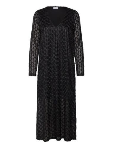 Vizalma V-Neck L/S Midi Dress/R Vila Black