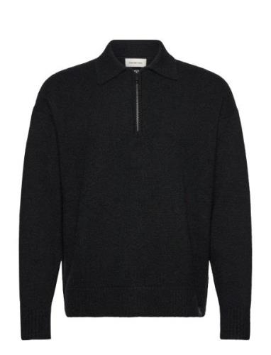 Warm Texture Polo Ls Sweater Calvin Klein Jeans Black