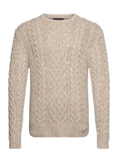 Mouline Aran Cable Crew Neck Tommy Hilfiger Beige