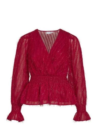 Vifeather L/S V-Neck Top /Ka Vila Red