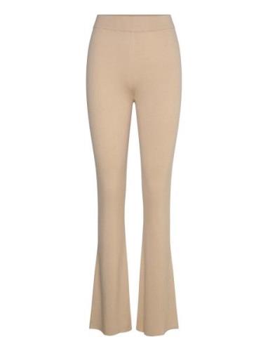 Fine Knit Rib Pants Davida Cashmere Beige