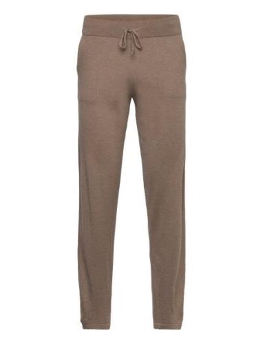 Man Fine Knit Pants Davida Cashmere Brown