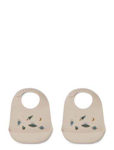 Tilda Silic Bib 2-Pack Liewood Cream