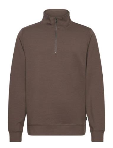 Cfsebastian 0096 Halfzip Sweatshirt Casual Friday Brown