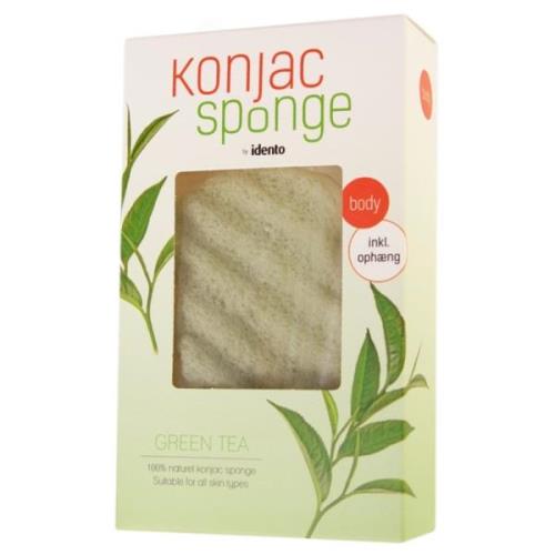 Idento Konjac Tør Svamp - Body - Green Tea