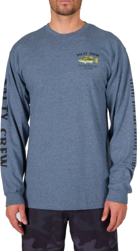 Salty Crew Men's Bigmouth Long-Sleeve Premium Tee Athletic Heather