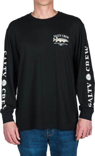 Salty Crew Men's Euro Pike Premium Long-Sleeve Tee Black