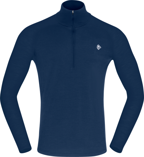 Norrøna Men's Femund pureUll Zip Neck Indigo Night