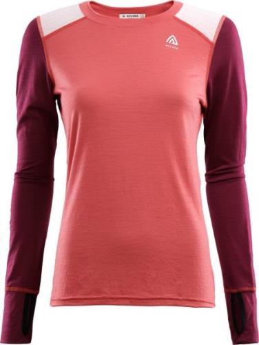 Aclima LightWool Reinforced Crew Neck Woman Baked Apple/Zinfandel/Natu...