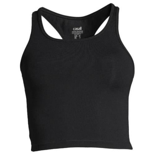 Casall Women's Bold Rib Crop Tank Black