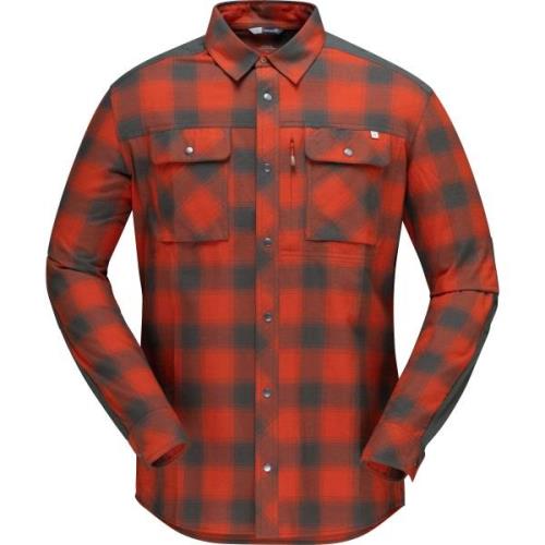 Norrøna Men's Svalbard Flannel Shirt Rooibos Tea/Slate Grey