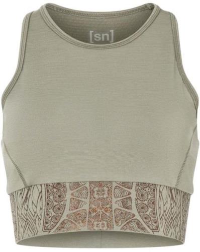 super.natural Women's Arabesque Lf Top Dried Sage/Copper