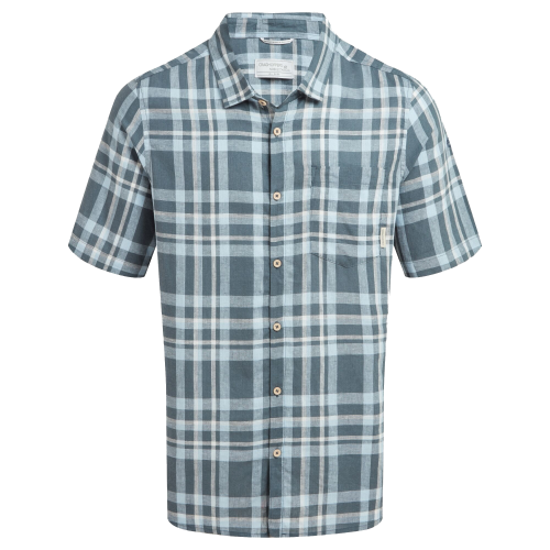 Craghoppers Men's Cartwright Short Sleeved Shirt Blue Stone Check