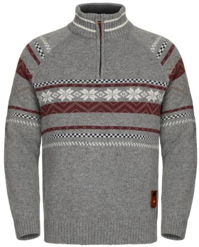 Gridarmor Men's Snøstjerne Half Zip Ullgenser Grey Melange