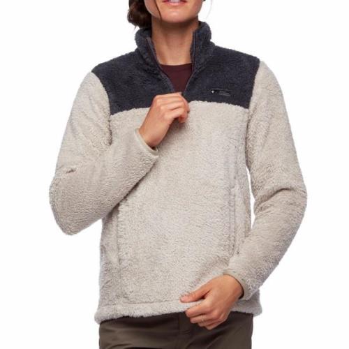 Black Diamond Women's Roadie 1/4 Zip Fleece Dune/Carbon