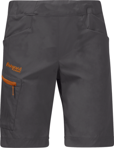 Bergans Kids' Lilletind Shorts Solid Dark Grey/Cloudberry Yellow