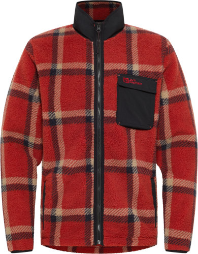 Jack Wolfskin Men's Felslicht Check Jacket Intense Rust