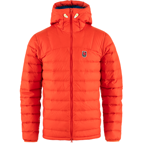 Fjällräven Men's Expedition Pack Down Hoodie Flame Orange-Un Blue