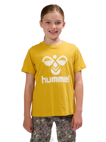 Hummel Kids' hmlTRES T-Shirt Short Sleeve Golden Spice