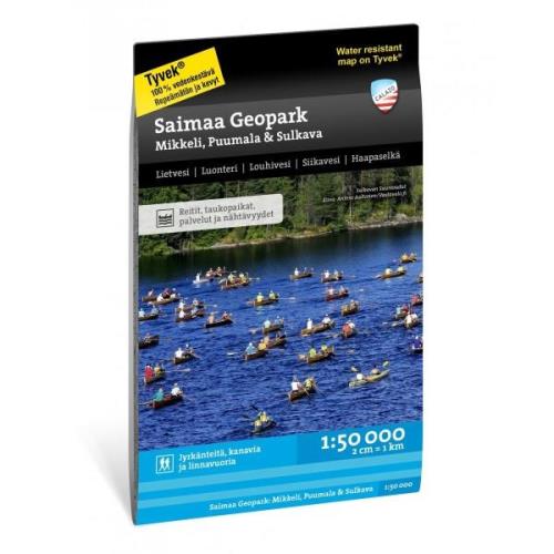 Calazo förlag Saimaa Geopark Mikkeli, Puumala & Sulkava 1:50.000 NoCol...