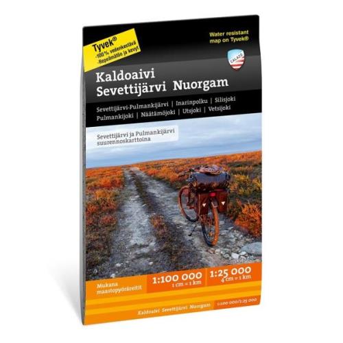 Calazo förlag Kaldoaivi Sevettijärvi Nuorgam 1:25.000/1:100.000 NoColo...