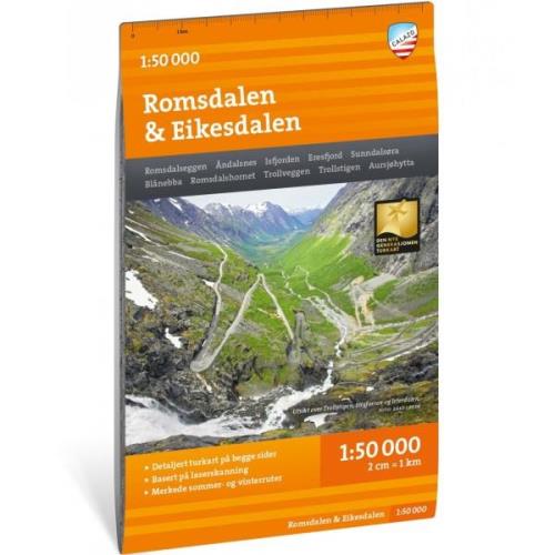 Calazo förlag Turkart Romsdalen & Eikesdalen 1:50 000 NoColour