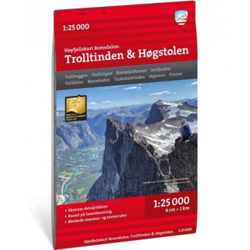 Calazo förlag Høyfjellskart Romsdalen: Trolltinden & Høgstolen 1:25 00...