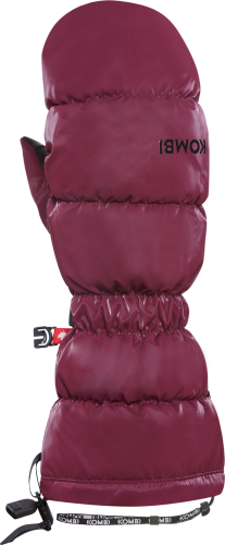 Kombi Women's Snazzy Ethical Goose Down Mittens Rosewood Red