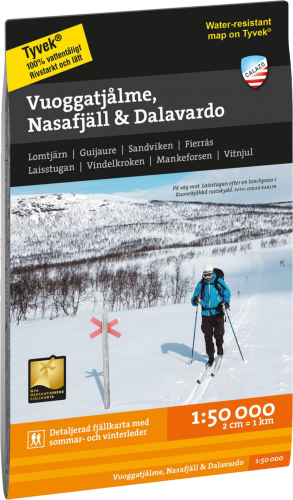 Calazo förlag Vuoggatjålme - Nasafjäll - Dalavardo 1:50 000 NoColour