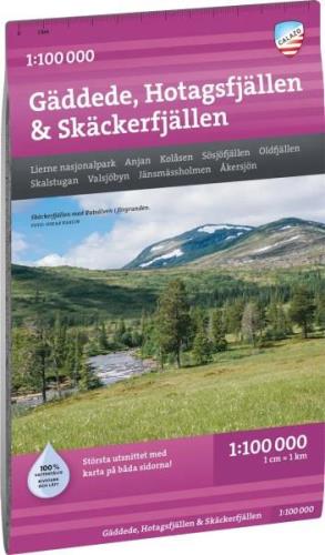 Calazo förlag Gäddede, Hotagsfjällen & Skäckerfjällen 1:100000 Nocolou...