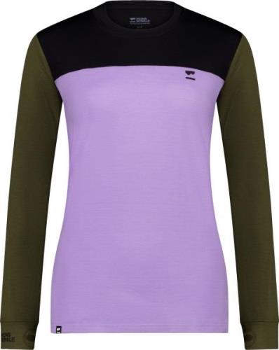 Mons Royale Women's Yotei Longsleeve Lupin/dark Olive/black