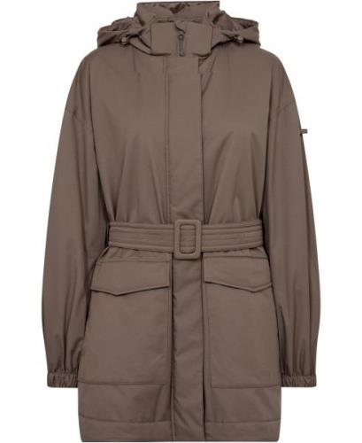 Max Mara Leisure Circolo Water Resistent Parka Kvinde Hazelnut Brown O...