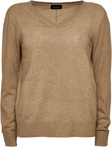 Sand Pure Cashmere Tare O Kvinde Sand Sweaters Str L Cashmere - hos Ma...