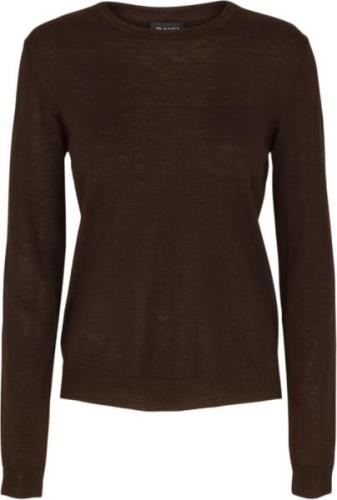 Sand Fellini Trish O Kvinde Brun Sweaters Str L - hos Magasin