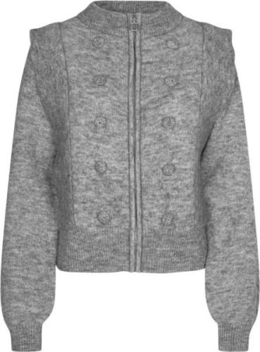 Lollys Laundry Noviall Cardigan LS Kvinde Light Grey Melange Cardigans...