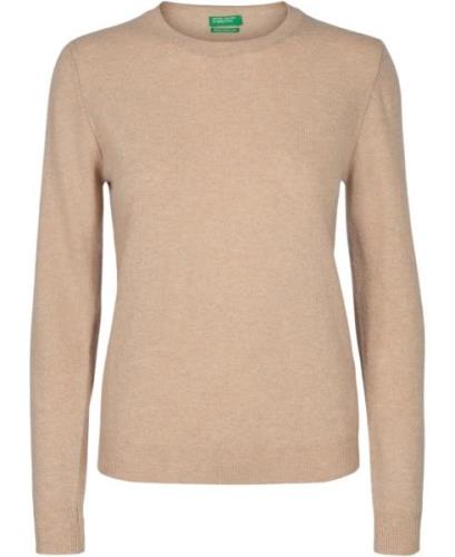 United Colors of Benetton Sweater L/S Kvinde Sand Sweaters Str XL - ho...