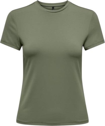 ONLY Onlea S/S TOP O Neck CS JRS Kvinde Olivine Kortærmede T-shirts St...