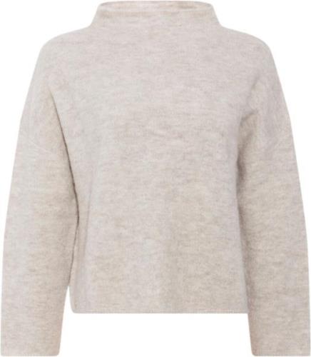 PBO ¤ Svera Knit Sweater ¤ Kvinde Beige Melange Sweaters Str S - hos M...