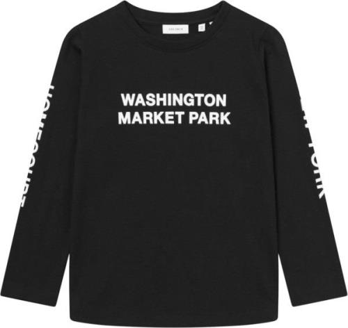 Les Deux Washington LS Tshirt Kids Str 134/140 - Black/light Ivory Lan...