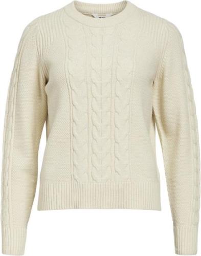 Object Objdoris RE L/S Knit Pullover Noos Kvinde Sandshell/melange Swe...